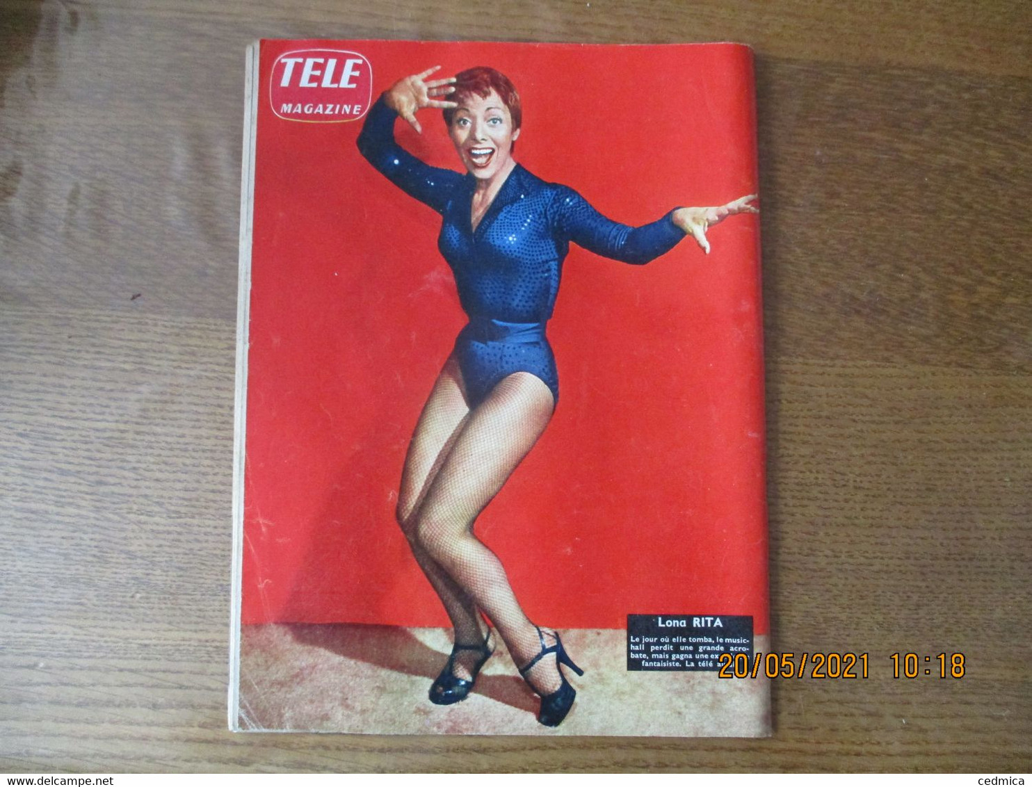 TELE VISION MAGAZINE DU 11 AU 17 AOUT  1957 JACQUELINE JOUBERT,LONA RITA,EDDIE CONSTANTINE,VU SUR NOS ECRANS - Televisie