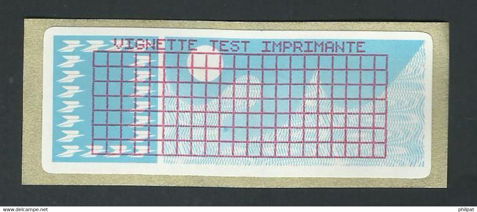 VIGNETTE TEST IMPRIMANTE - 1985 Papier « Carrier »