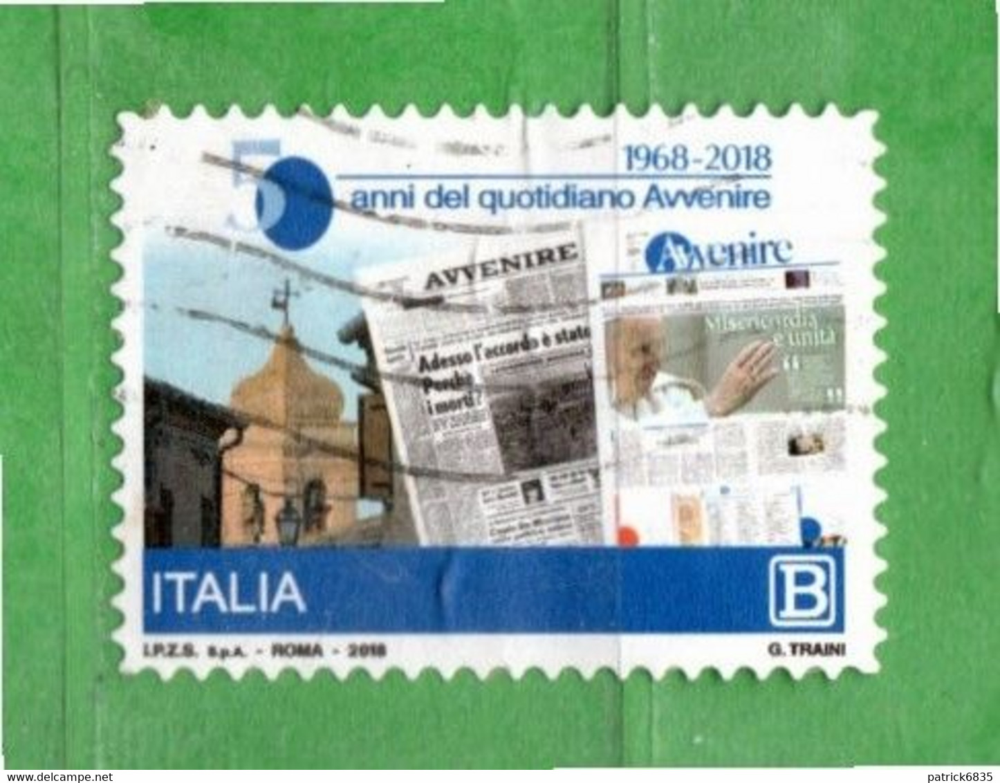 Italia °- 2018 - 50 ANNI DEL QUOTIDIANO AVVENIRE. Unif. 3912 - 2011-20: Afgestempeld