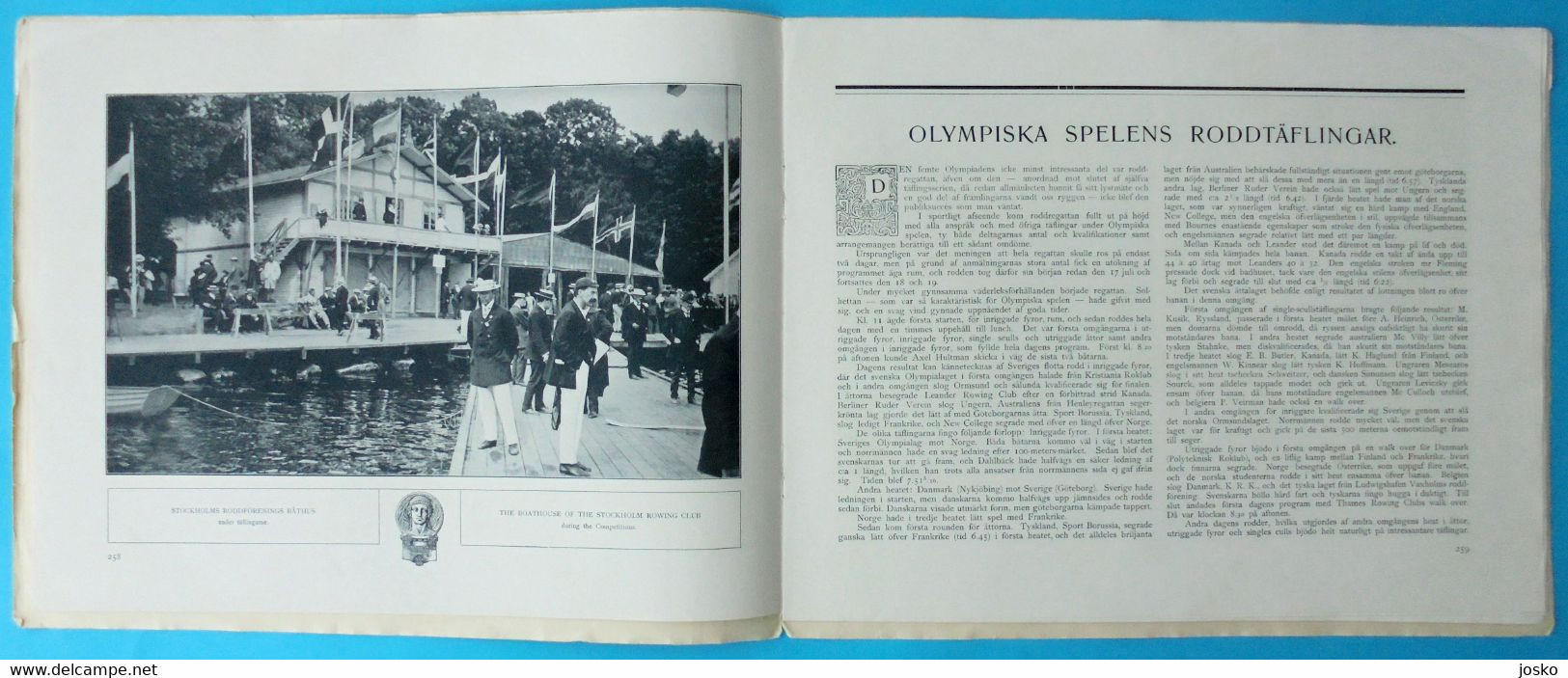 OLYMPIC GAMES STOCKHOLM 1912 * ROWING * Old Programme * Aviron Rudersport Rudern Rudernd Ruder Remo Remare Canottaggio - Bücher
