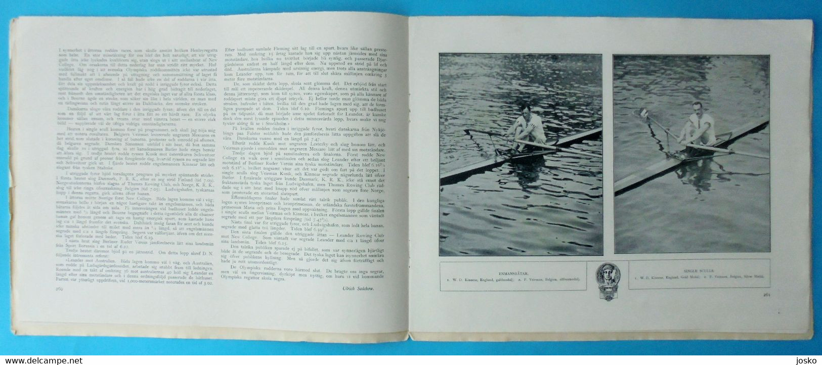 OLYMPIC GAMES STOCKHOLM 1912 * ROWING * Old Programme * Aviron Rudersport Rudern Rudernd Ruder Remo Remare Canottaggio - Libros