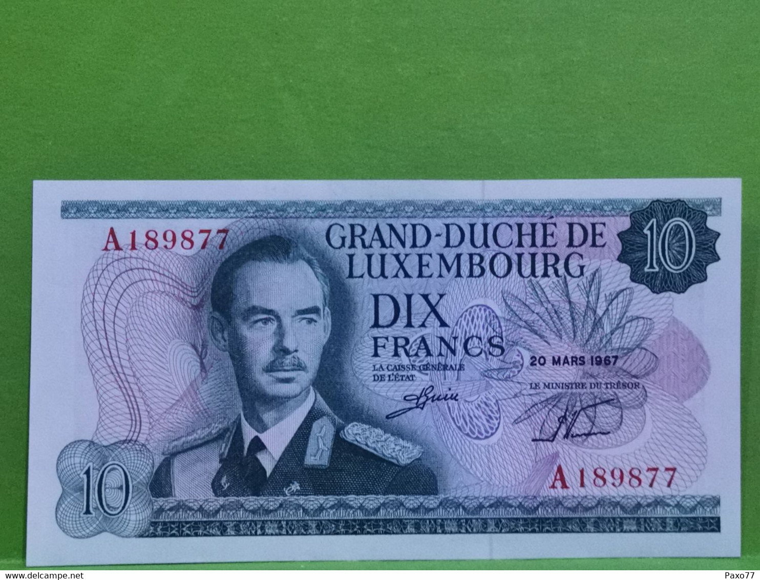 Luxembourg, Billet 10 Francs 1967 Uncirculated - Luxemburg