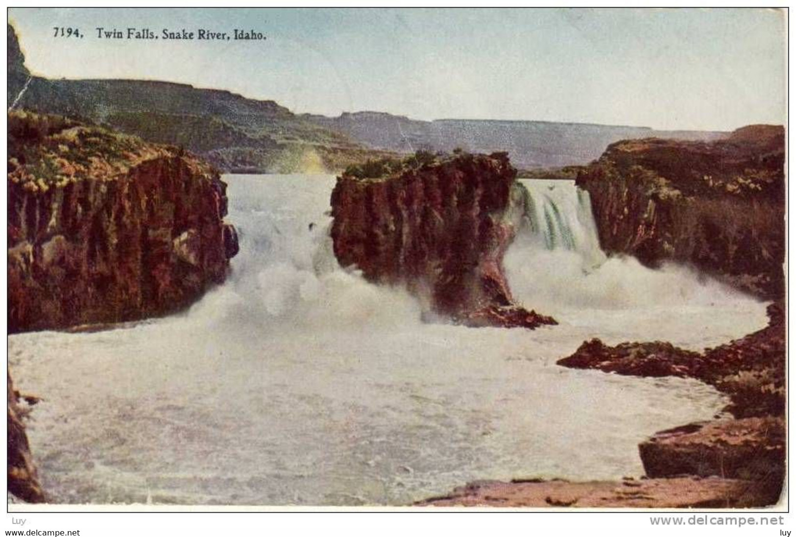 TWIN FALLS, ID - Ca. 1910,  Snake River, Idaho (Waterfall, Wasserfall), Litho - Twin Falls