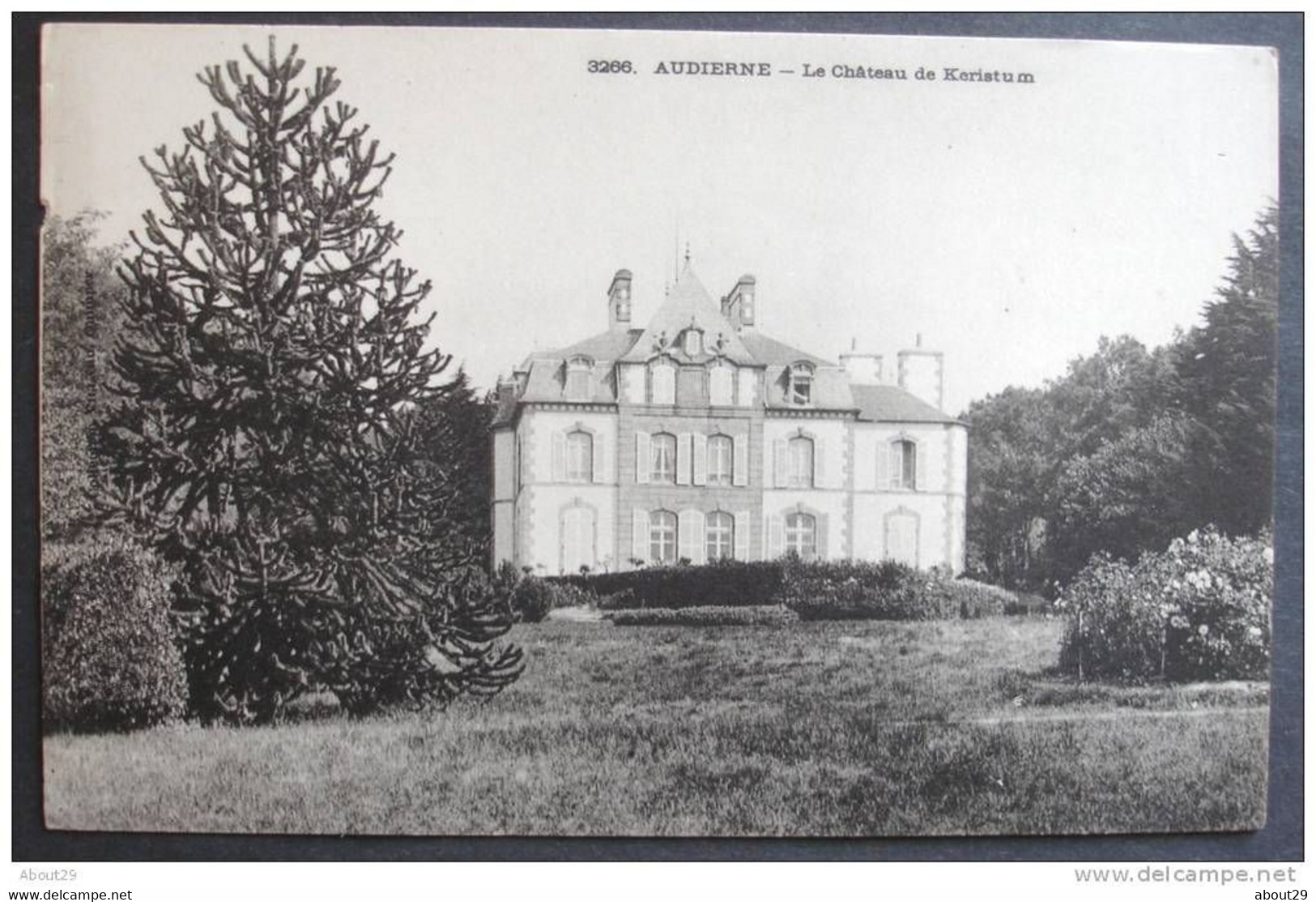 CPA 29 AUDIERNE - Château De Keristum - Villard 3266 Précurseur - Réf. B 62 - Audierne