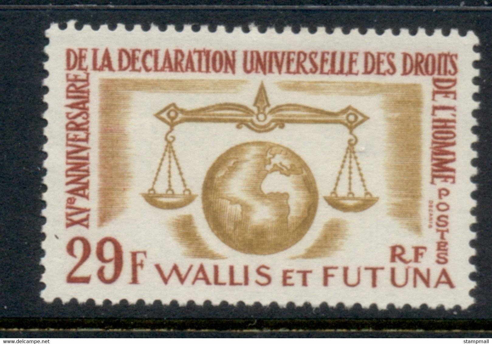 Wallis & Futuna 1963 Declaration Of Human Rights MLH - Unused Stamps