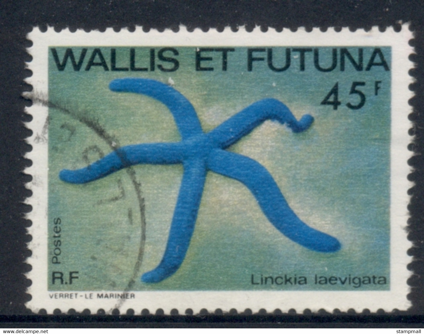 Wallis & Futuna 1979 Marine Life 45f FU - Usados