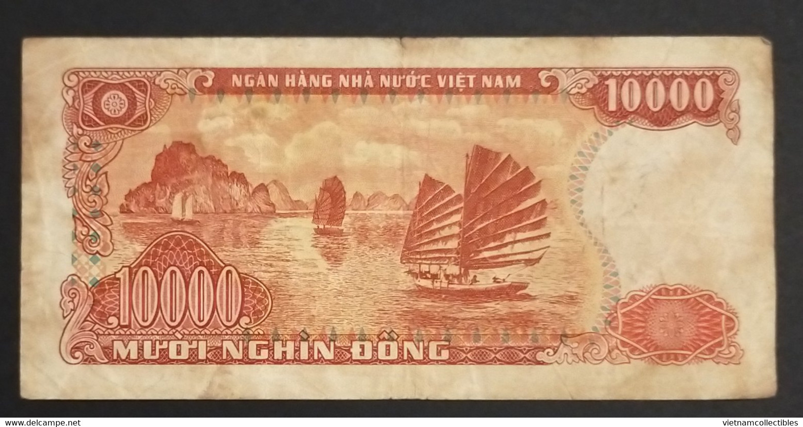 Viet Nam Vietnam 10000 10,000 Dong VF Banknote Note 1990 - Pick # 109 - RARE / 02 Photo - Vietnam
