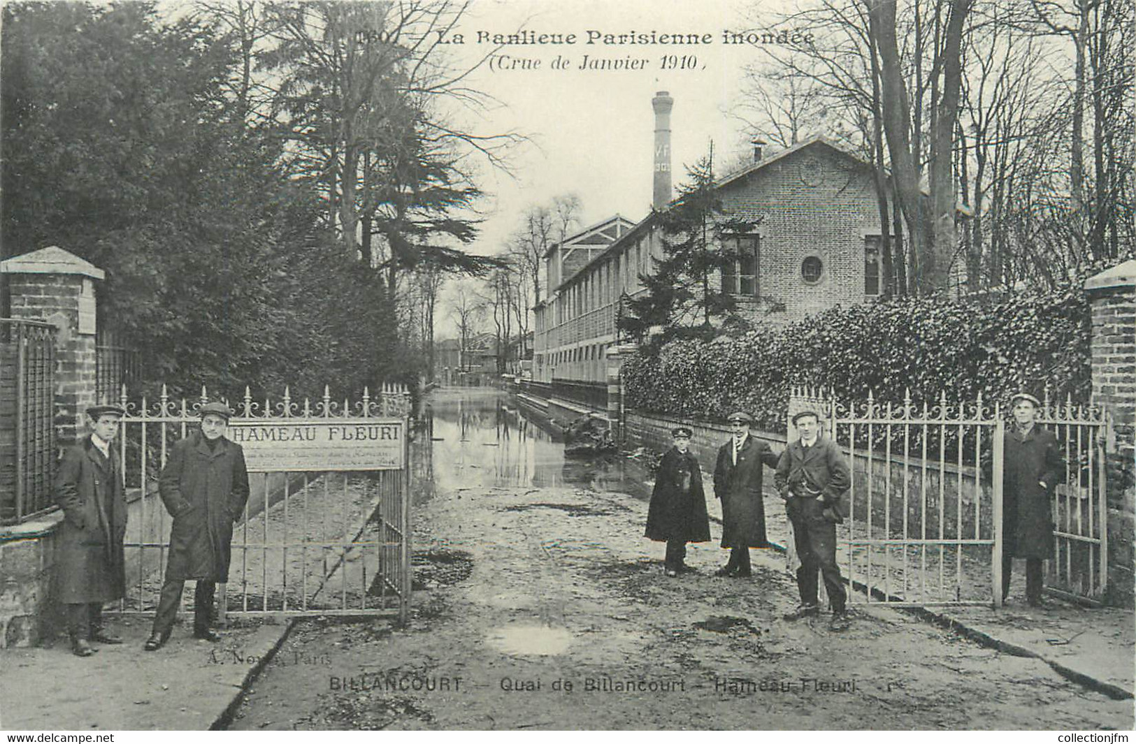 CPA FRANCE 92 "Boulogne Billancourt, Quai De Billancourt" / INONDATION 1910 - Boulogne Billancourt