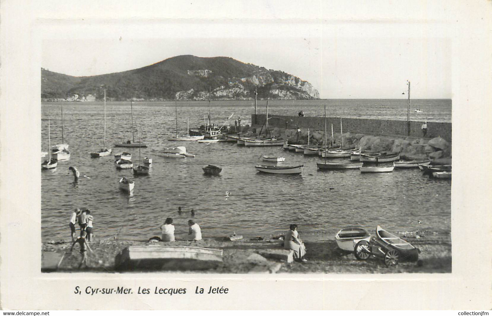 CPSM FRANCE 83 "Saint Cyr Sur Mer, Les Lecques, La Jetée" - Saint-Cyr-sur-Mer