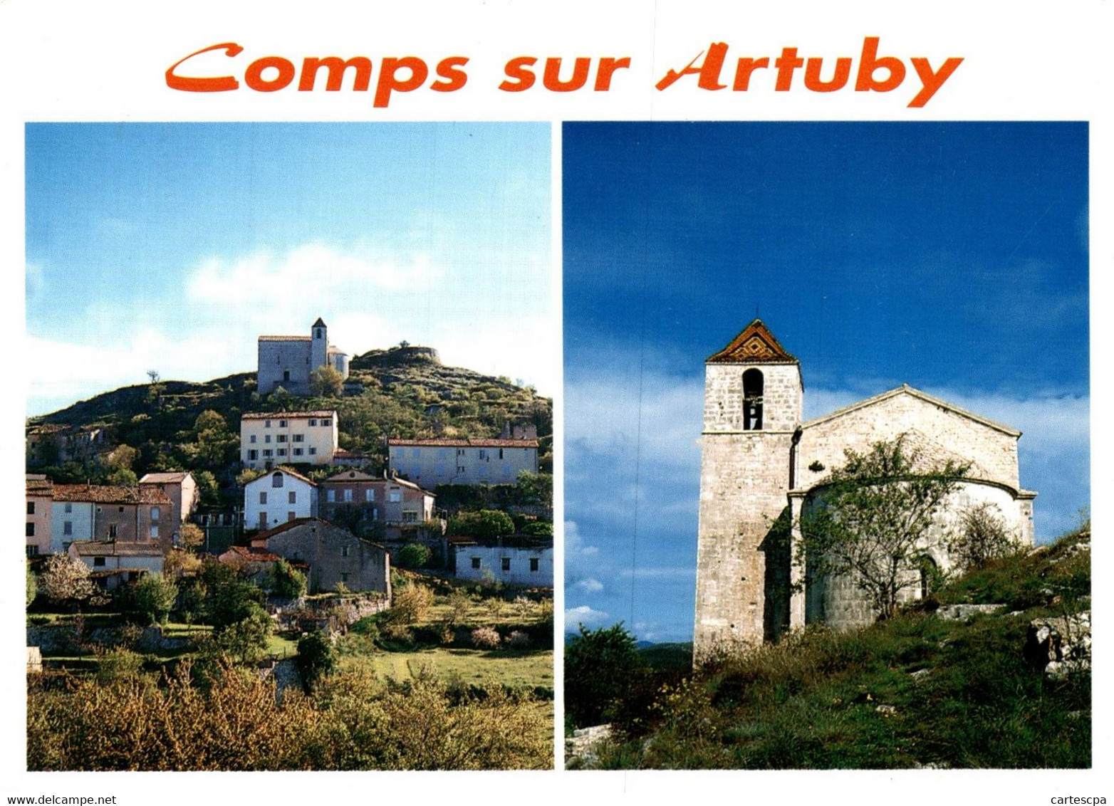 Comps Sur Artuby Le Village Et L'eglise 1998   CPM Ou CPSM - Comps-sur-Artuby