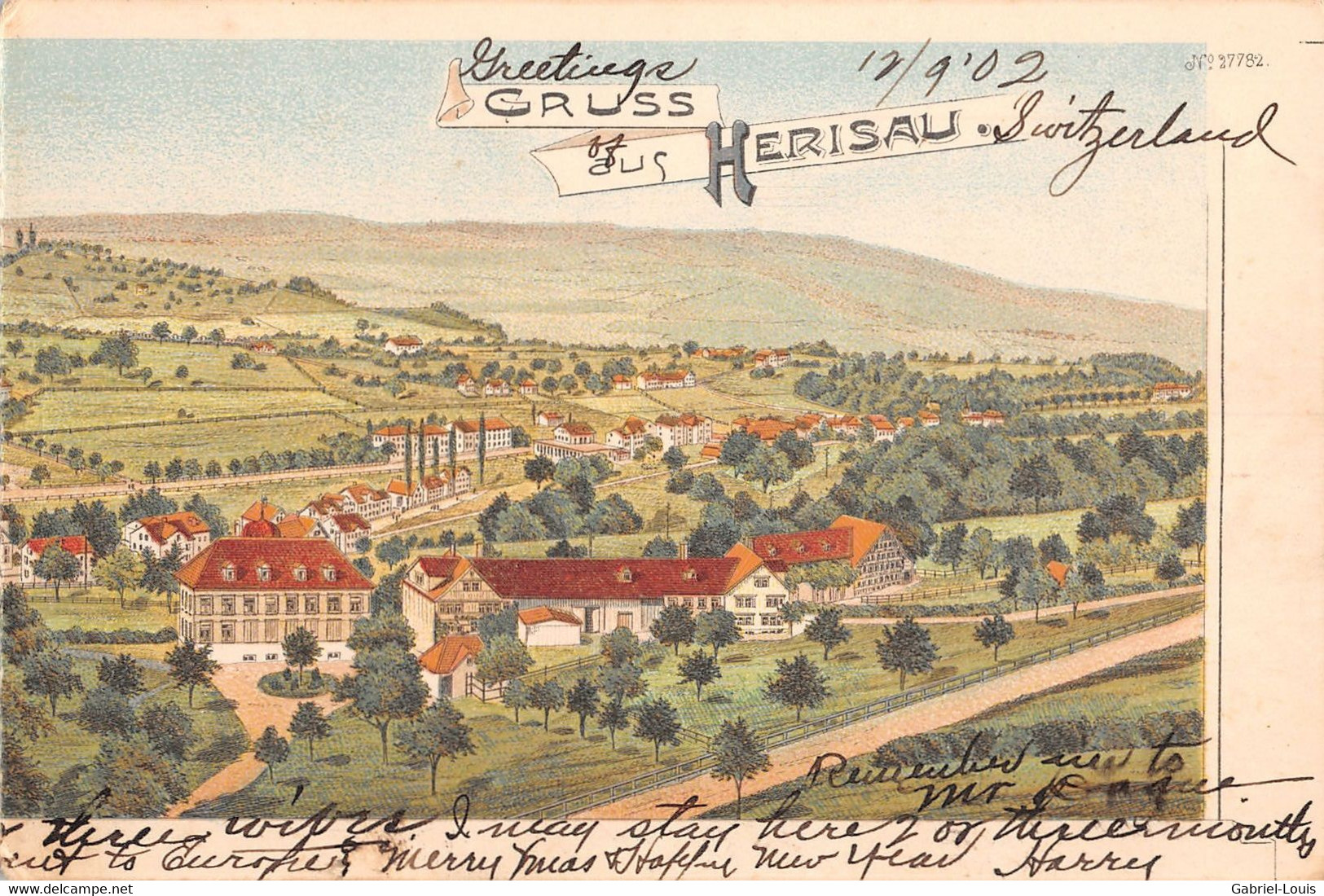 Panorama 3  Postkarten - Gruss Aus Herisau - Litho - Herisau