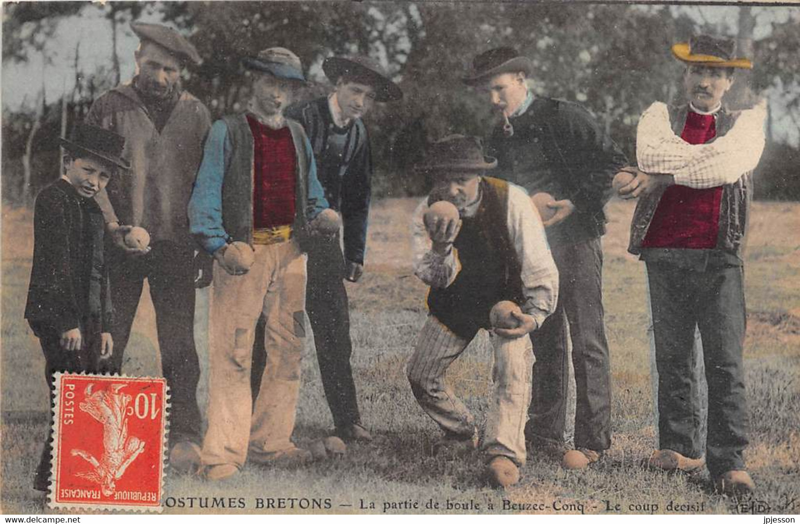 FINISTERE  29  BEUZEC CONQ  - LA PARTIE DE BOULES - LE COUP DECISIF - Beuzec-Cap-Sizun