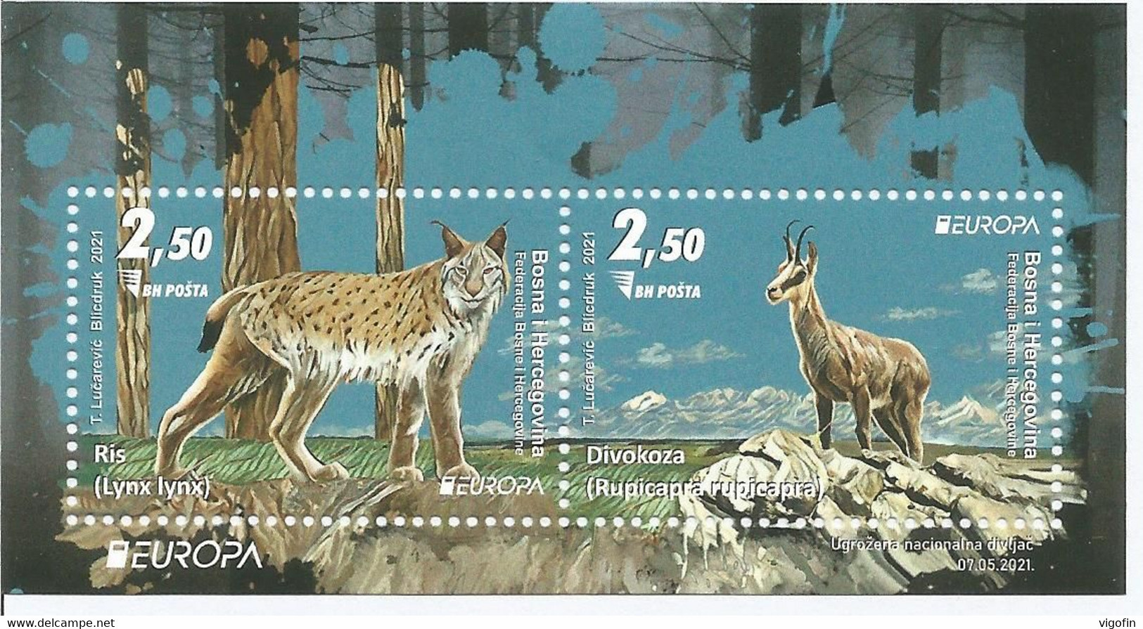 BH 2021-03 EUROPA CEPT, BOSNA AND HERZEGOWINA, Bl, MNH - 2021