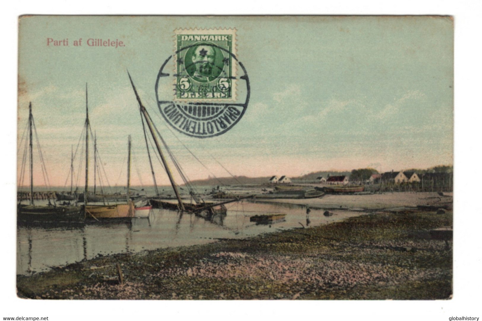 DG1954 - DENMARK - PARTI Af GILLELEJE - SEA VIEW W/ BOATS - Dänemark