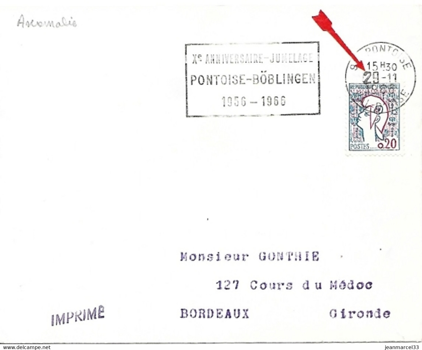 Curiosité Secap Le Jour 29 Est Un Chiffre Plastique Des Cachets Manuels Flamme =o " Xe Anniversaire-jumelage Pontoise- - Cartas & Documentos