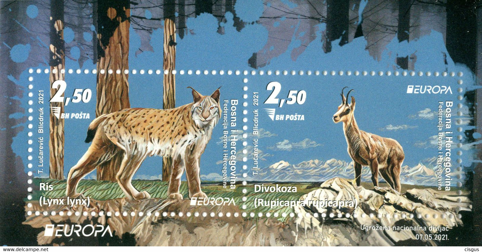 Bosnia Herzegowina MNH ** 2021  Europa 2021 - Endangered National Wildlife Block M - 2020