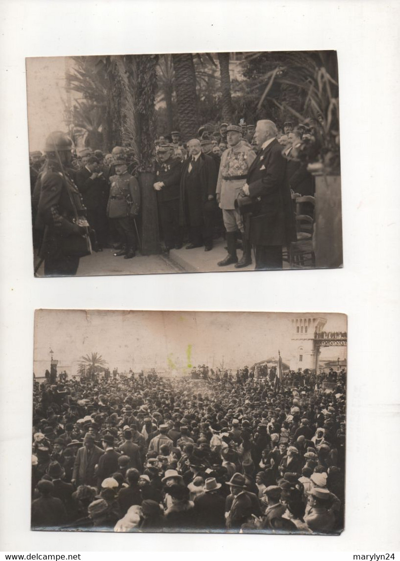 WW1 PHOTOS A NOS VALEUREUX ZOUAVES DEFILE Paul Deschanel ? CHAR RENAULT T17 HENRI BESSON ALGER - War, Military