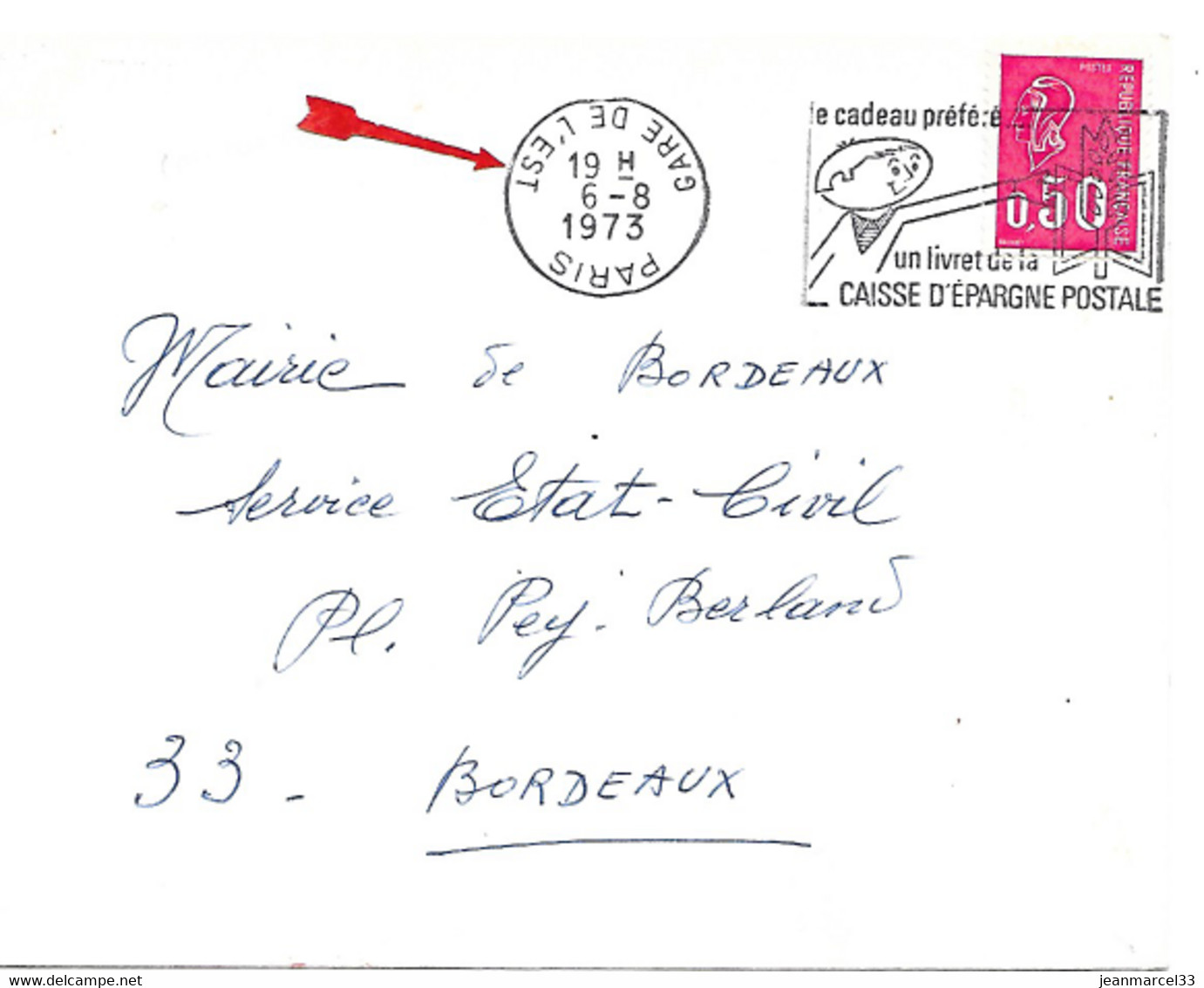 Curiosité Secap La Couronne Du T à D Est Renversée Flamme O= Paris / Gare De L'Est " (ill) Le Cadeau Préfèrè..... - Briefe U. Dokumente