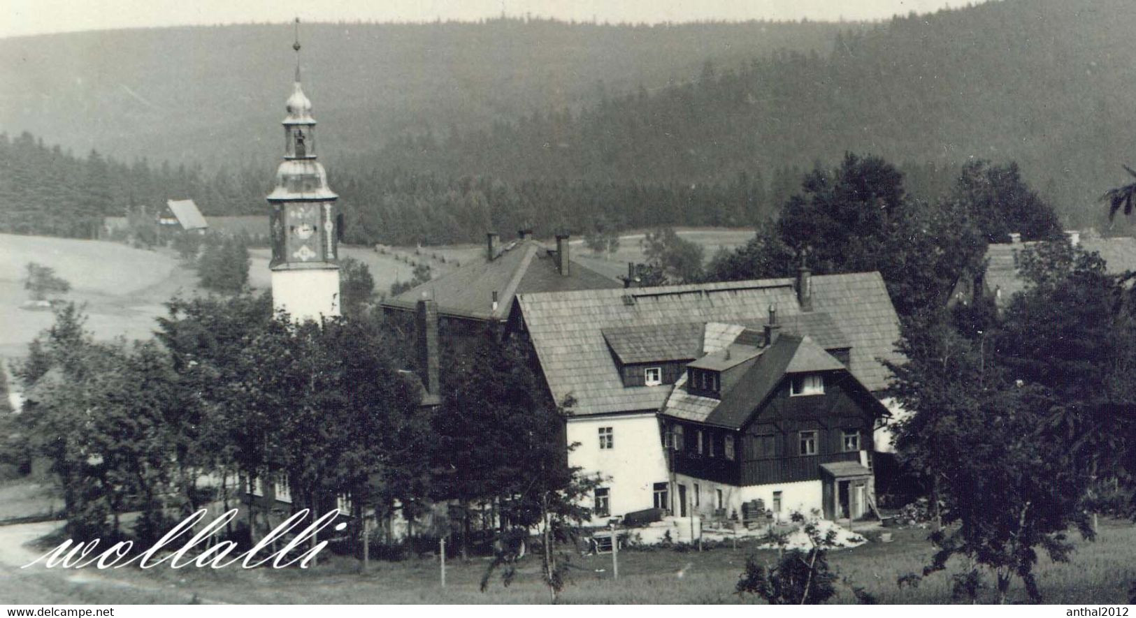 Rarität Schellerhau Erzgebirge Kirche Wohnhaus Sw 25.4.1958 Gezackt A. Liebscher - Schellerhau