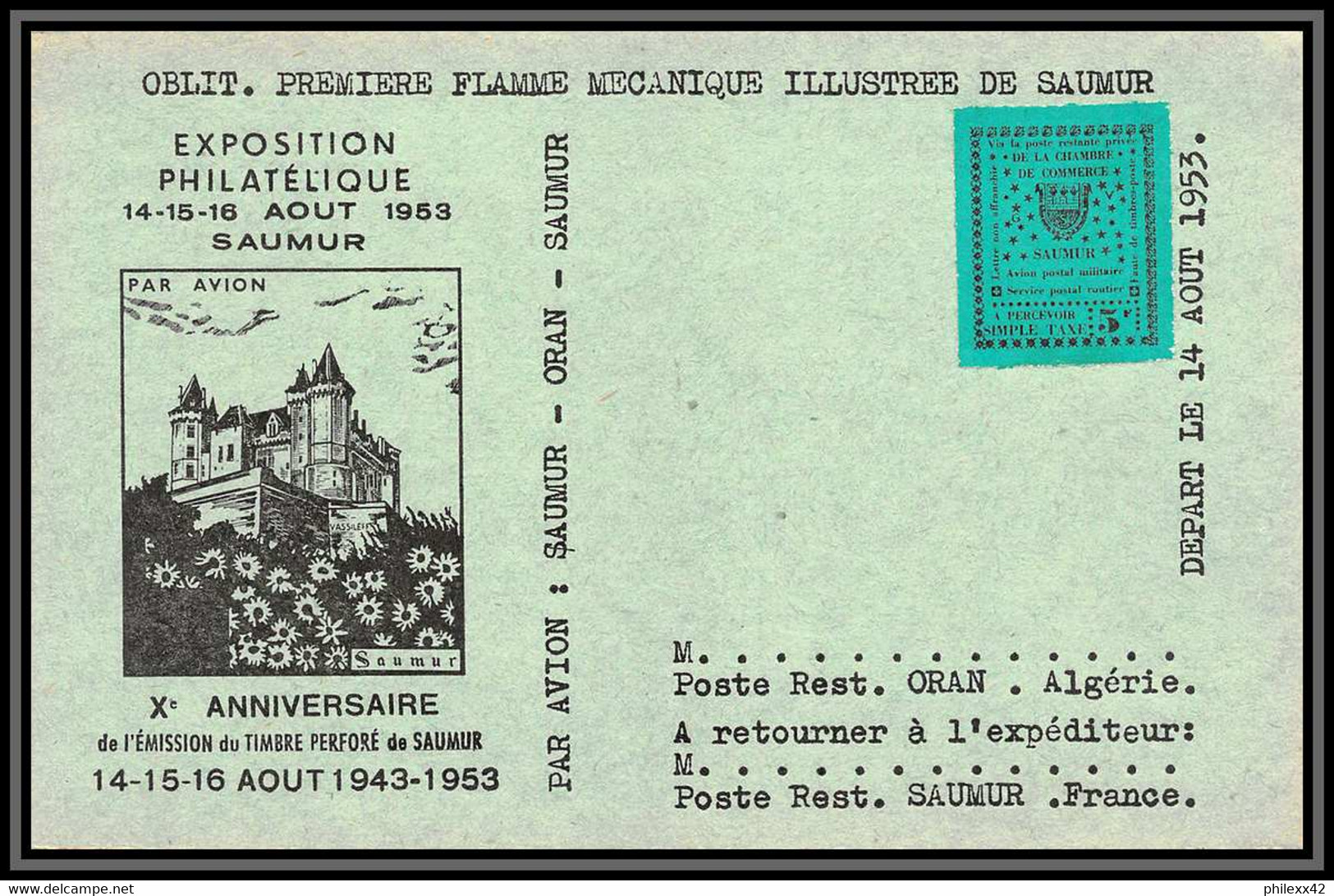 depart 1 euro collection de timbres de grève - saumur 1953 bel ensemble cote +/- 1000 euros - france