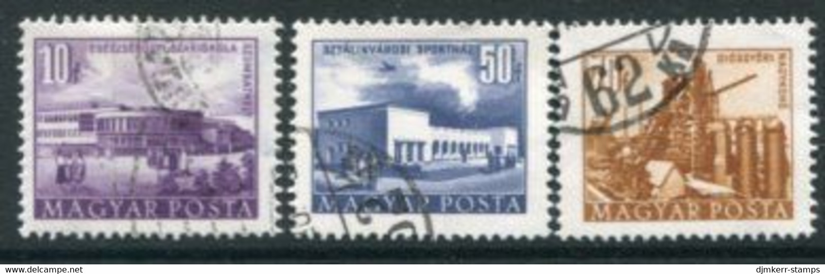 HUNGARY 1953 Definitive: Buildings Of The 5-Year Plan Used.  Michel 1348-50 - Usado