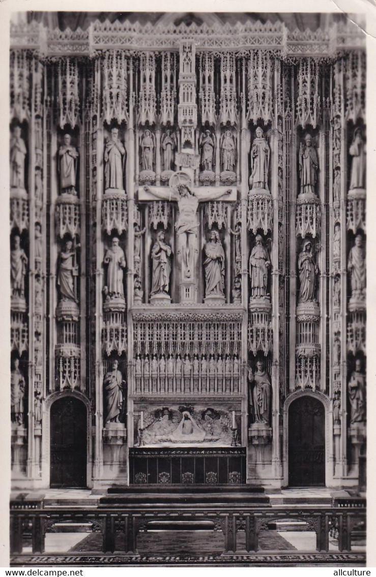 A6255-Wallingford Screen,Saint Albans Abbey, Cathedrale Albans Herefordshire England 1959, United Kingdom Stamp Postcard - Herefordshire