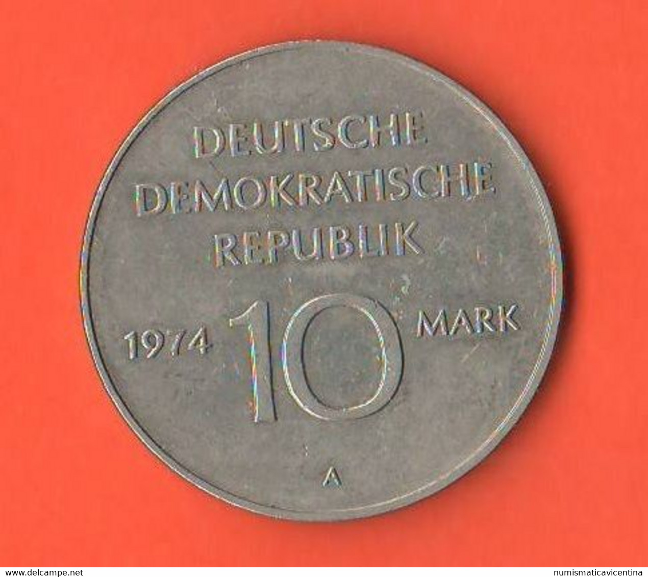 Germania DDR 10 Mark 1974 Socialit Germany  Nickel Coin - 5 Mark