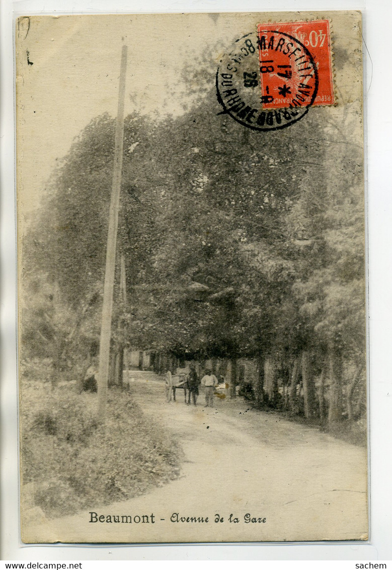 13 MARSEILLE SAINT JULIEN  BEAUMONT  Carte RARE Paysan Attelage Avenue De La Gare 1928 CACHET Départ MA  /D04-S2017 - Saint Barnabé, Saint Julien, Montolivet