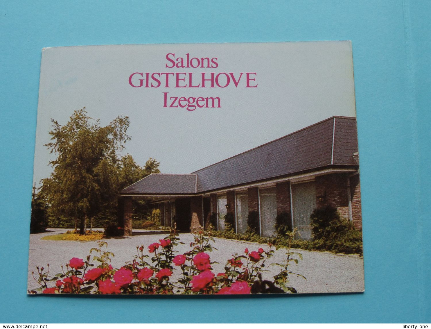 Salons GISTELHOVE ( Fam. Verkarre-Naert-Loridan ) IZEGEM / Rest. De LISDODDE ( Voir / Zie Foto ) 10 X 8 Cm. Gevouwen ! - Visitenkarten