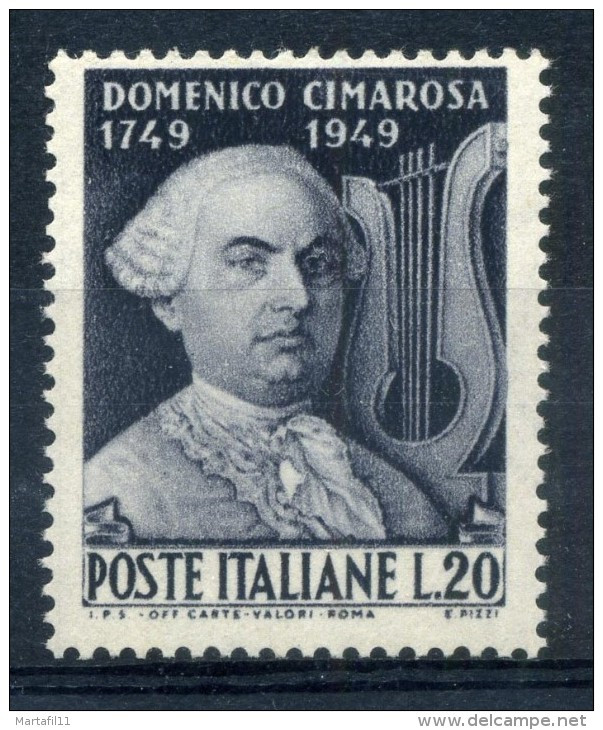 1949 REPUBBLICA ITALIANA CIMAROSA SET MNH ** - 1946-60: Neufs