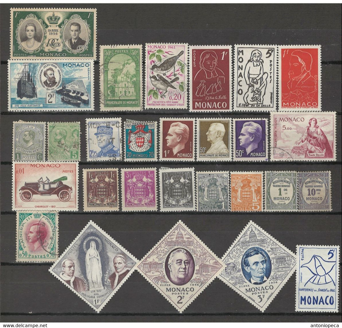 MONACO LOT COLLECTION 28 STAMPS MNH**, MH* - Collections, Lots & Séries
