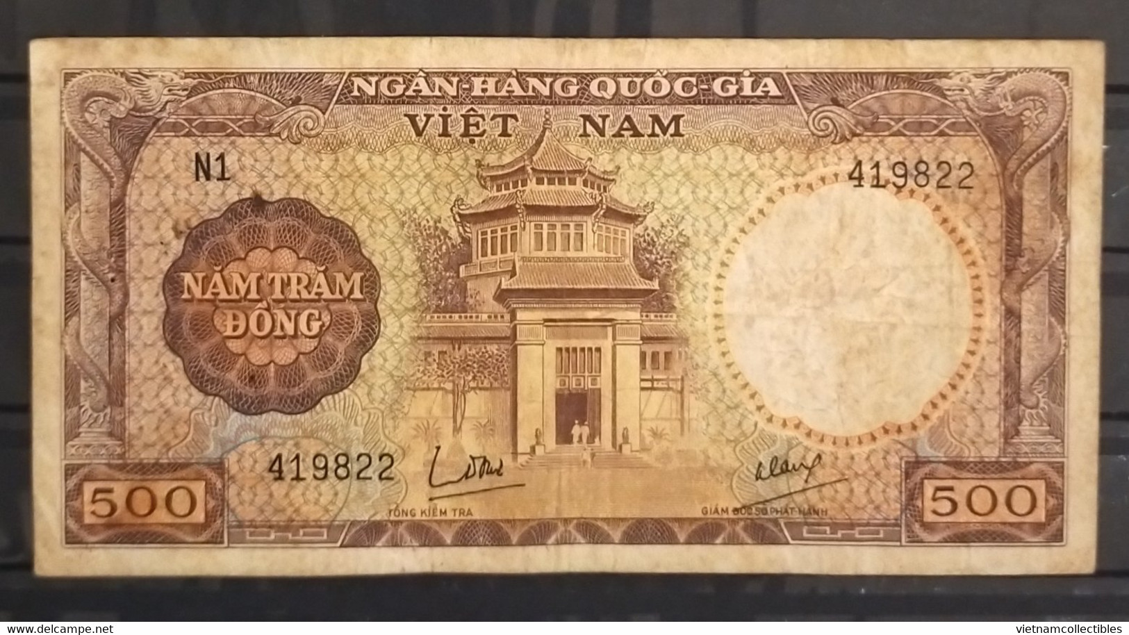 South Viet Nam Vietnam 500 Dông Saigon Museum VF Banknote Note 1964 - Pick # 22 / 2 Photos - Vietnam