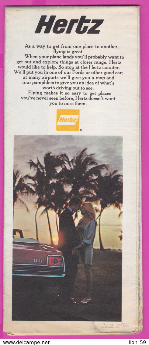 262256 / American Airlines Directions  , Advertising Hertz , Ford ,Transport Brochure Fort Worth, Texas, United States - World