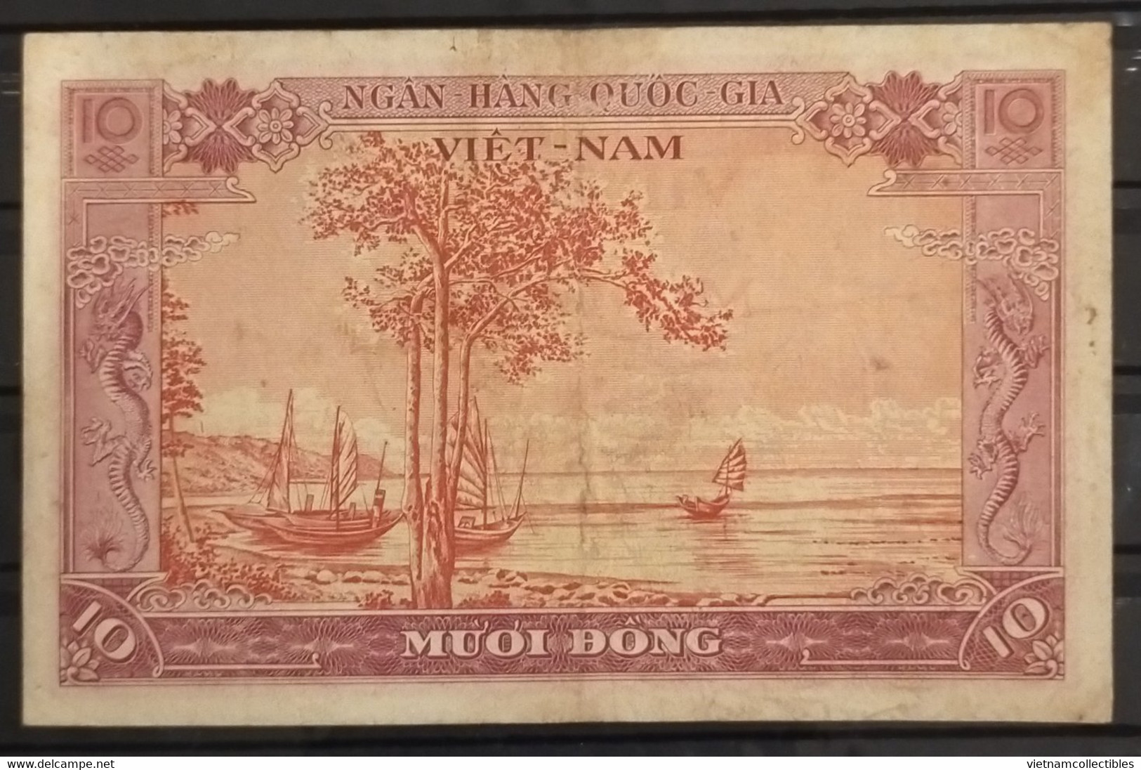 South Viet Nam Vietnam 10 Dông VF Banknote Note 1955 - Pick # 03 / 02 Photo - Vietnam