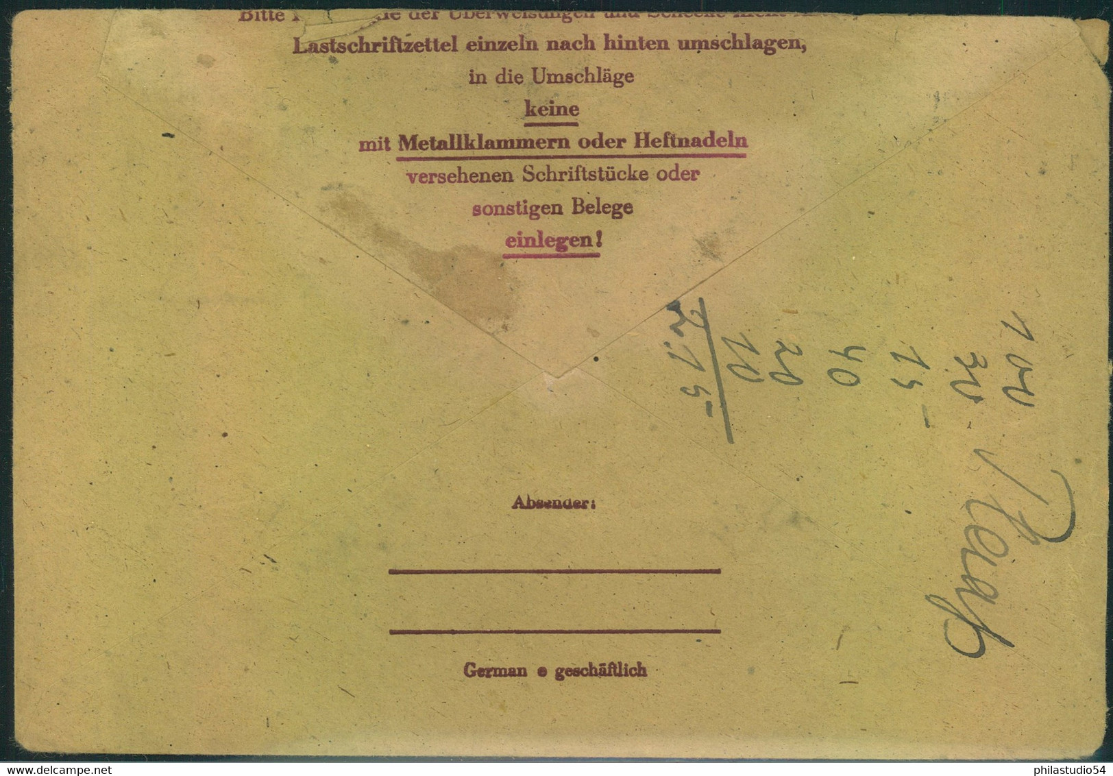 1948, 10 Pfg. Ziffer Auf Postscheckbrief Mit Maschinenstempel HAMBURG 1 - Sonstige & Ohne Zuordnung