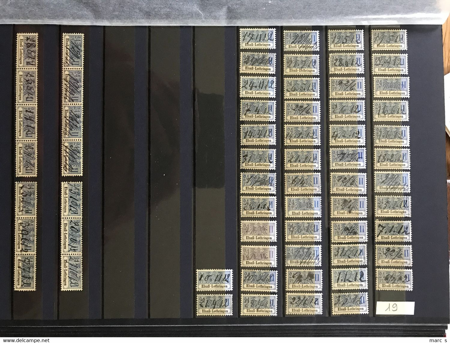 COLLECTION - SOCIO POSTAUX ALSACE LORRAINE 1891 - près de 1.000 timbres classés