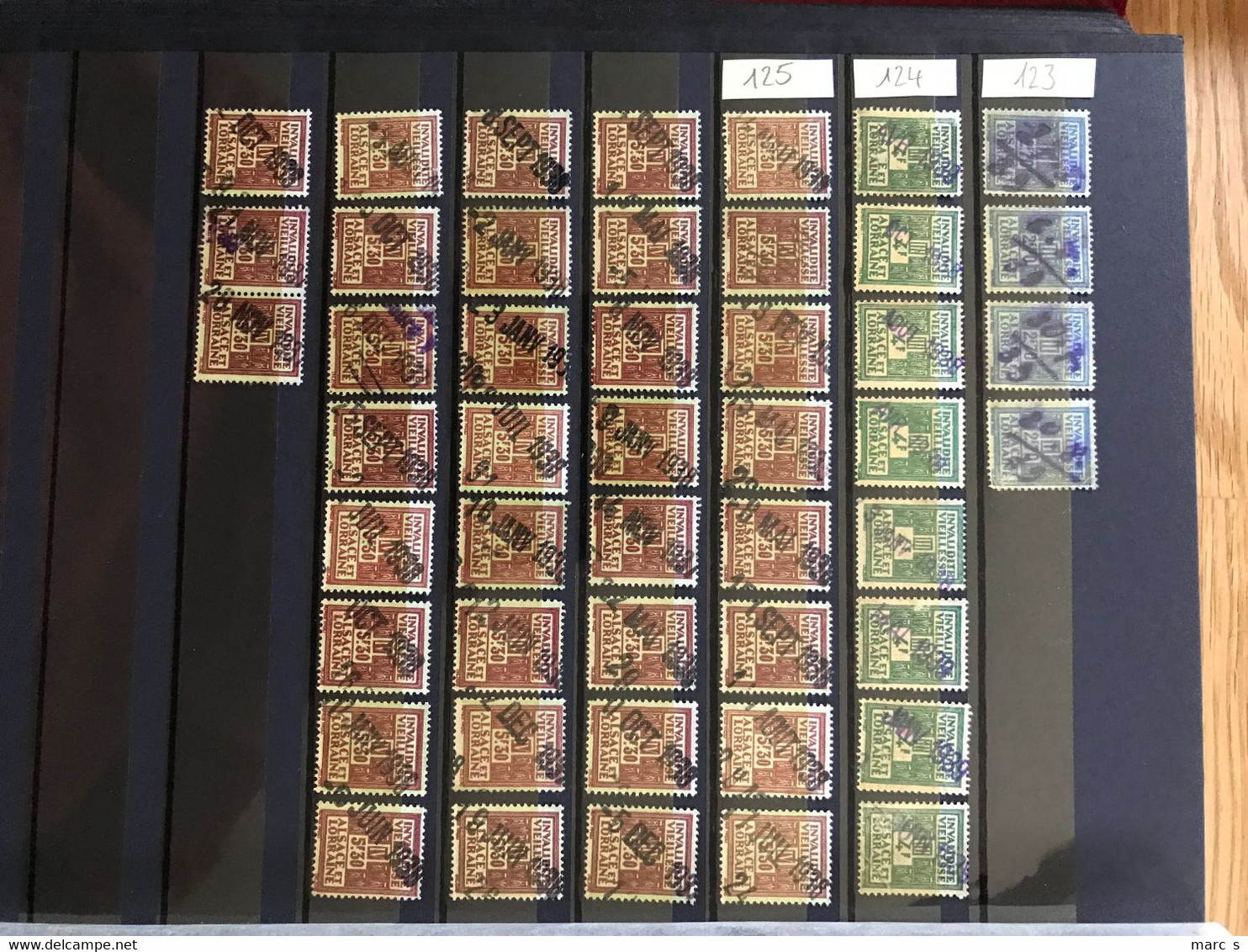 COLLECTION - SOCIO POSTAUX ALSACE LORRAINE 1891 - près de 1.000 timbres classés