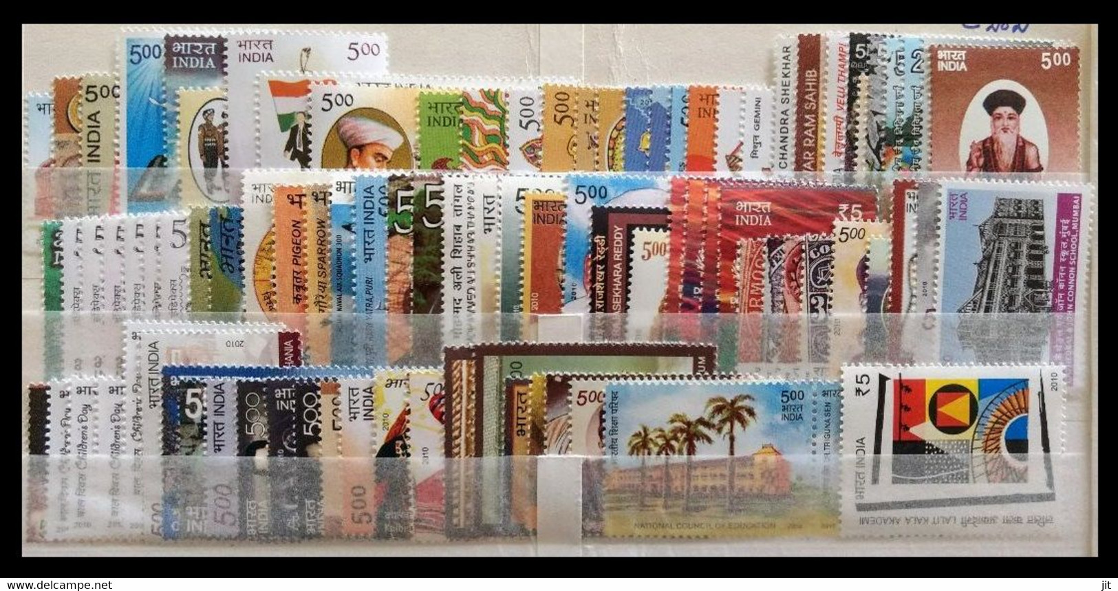 141.INDIA 2010 COMPLETE COMMEMORATIVE YEAR PACK OF STAMPS + COMPLETE YEAR PACK OF MINIATURE SHEETS (12 DIFF) . MNH - Annate Complete