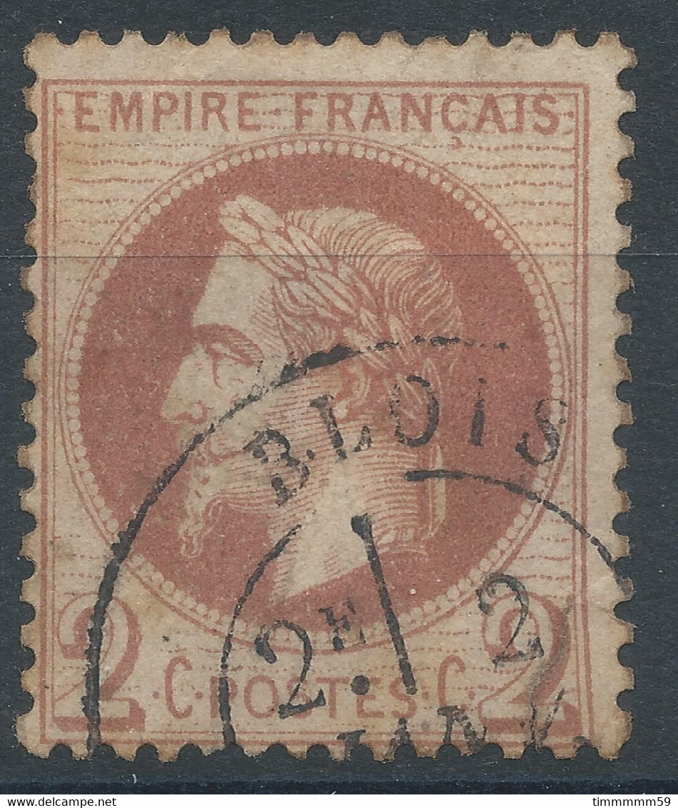 Lot N°61489   N°26, Oblitéré Cachet à Date De Blois, Loir-et-Cher (40), Rouille - 1863-1870 Napoléon III. Laure