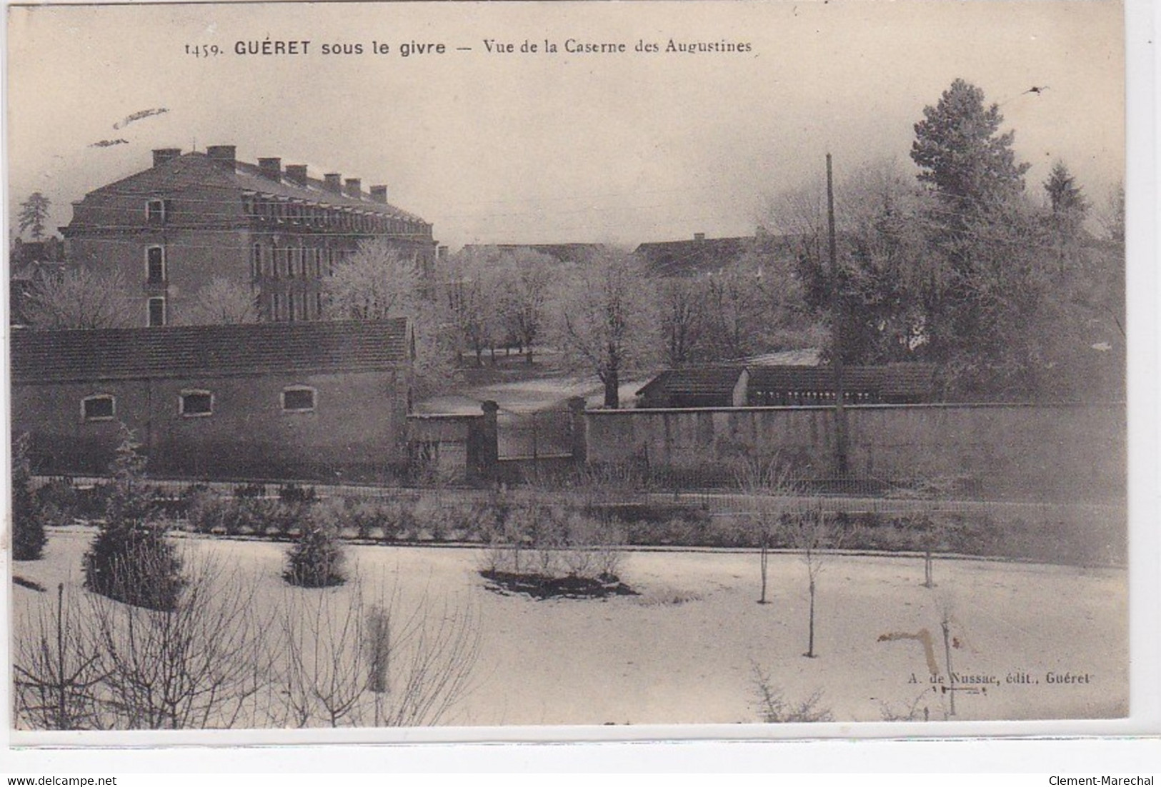 GUERET : Sous Le Givre - Vue De La Caserne Des Augustines - Très Bon état - Guéret