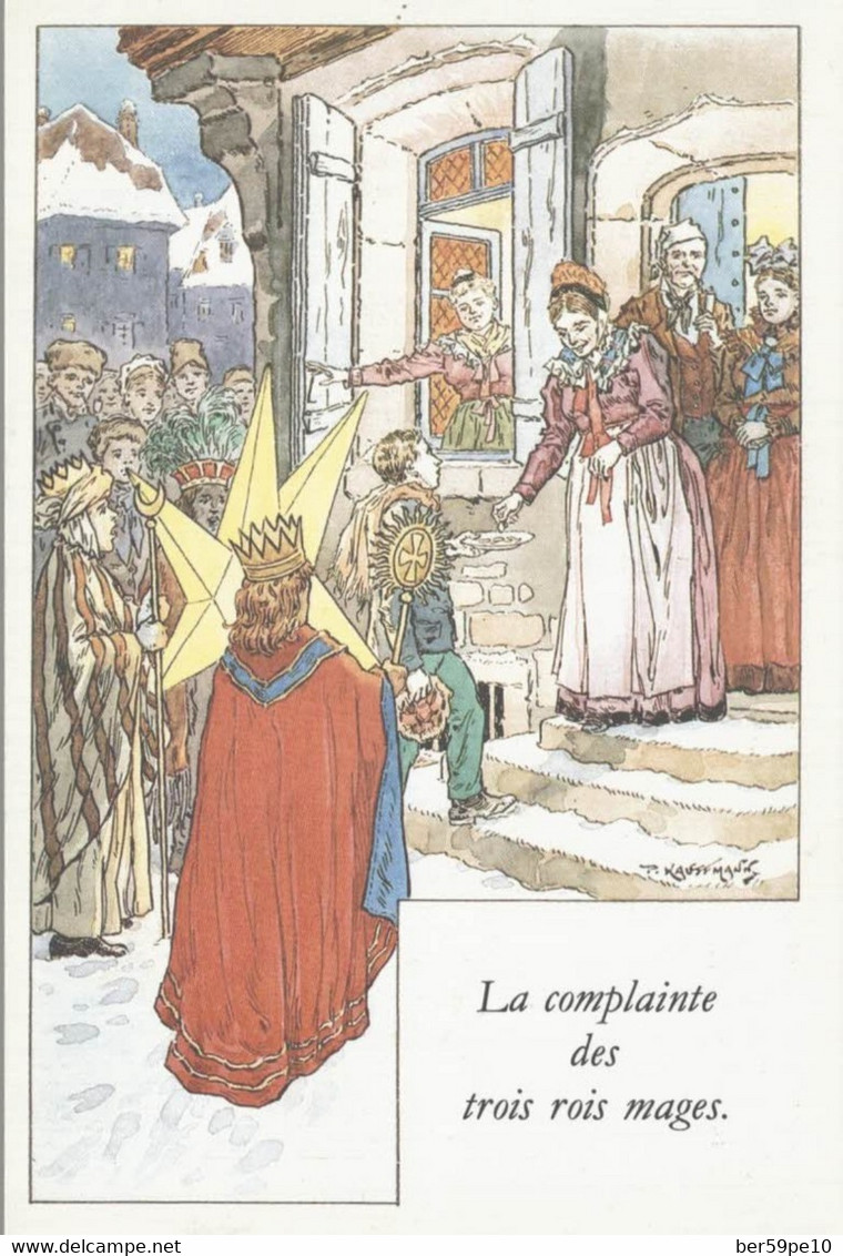 DESSIN DE PAUL KAUFFMANN NOS PETITS ALSACIENS CHEZ EUX LA COMPLAINTE DES TROIS ROIS MAGES - Kauffmann, Paul