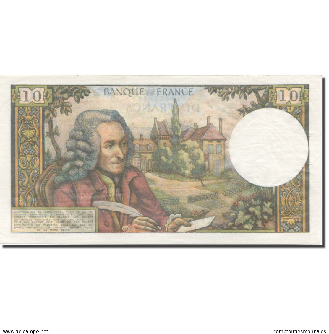 France, 10 Francs, Voltaire, 1969, 1969-03-06, TTB, Fayette:62.37, KM:147c - 10 F 1963-1973 ''Voltaire''