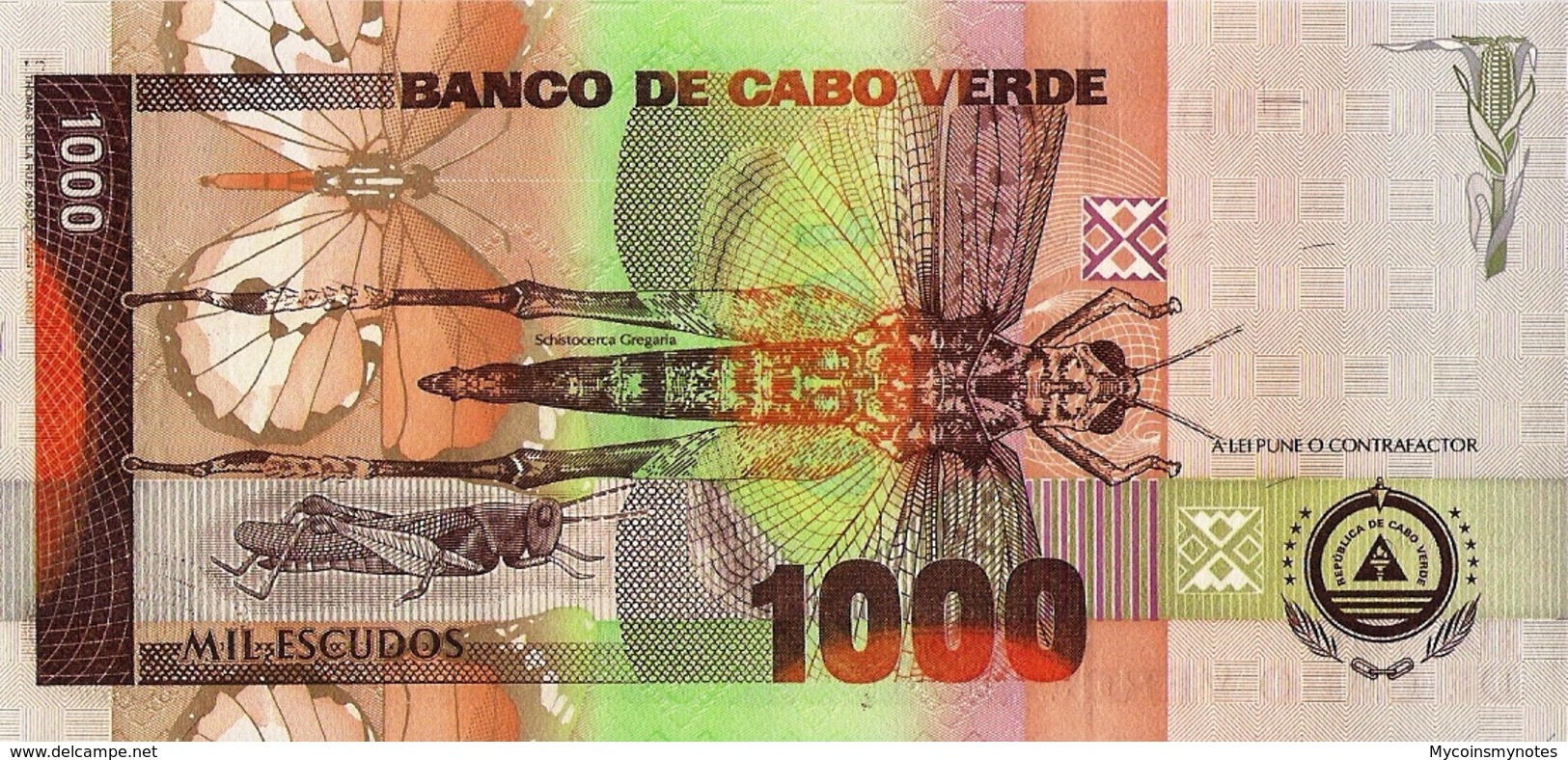 CAPE VERDE 1000 Escudos From 2002, P65, UNC - Capo Verde