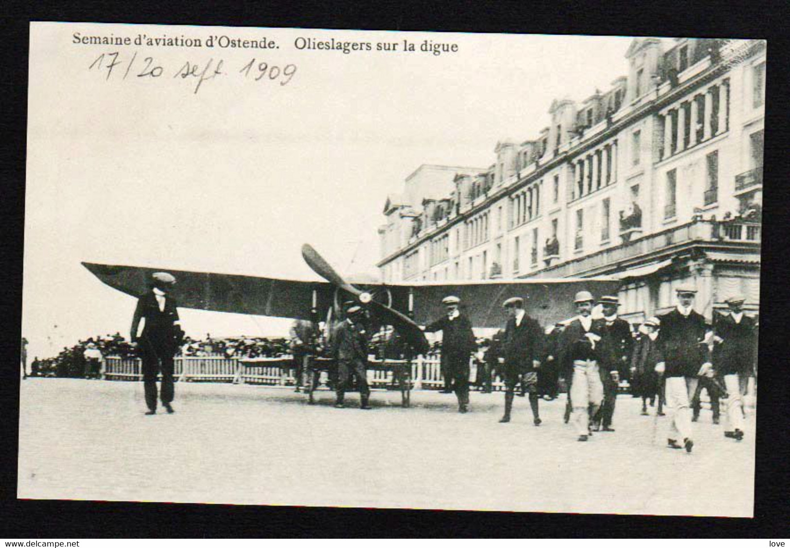 BELGIQUE, Ostende Aviation: Gros Plan Sur Le Pilote Olieslagers, Meeting Du 17 Au 20/09/1909 - Airmen, Fliers