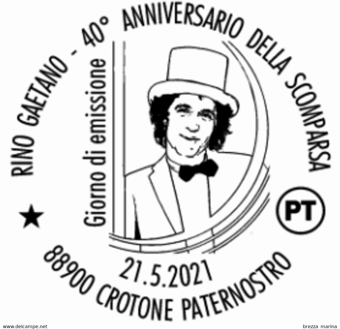 Nuovo - MNH - ITALIA - 2021 - 40 Anni Della Morte Di Rino Gaetano, Cantante - Ritratto - B - Alfanumerico - 2021-...: Mint/hinged