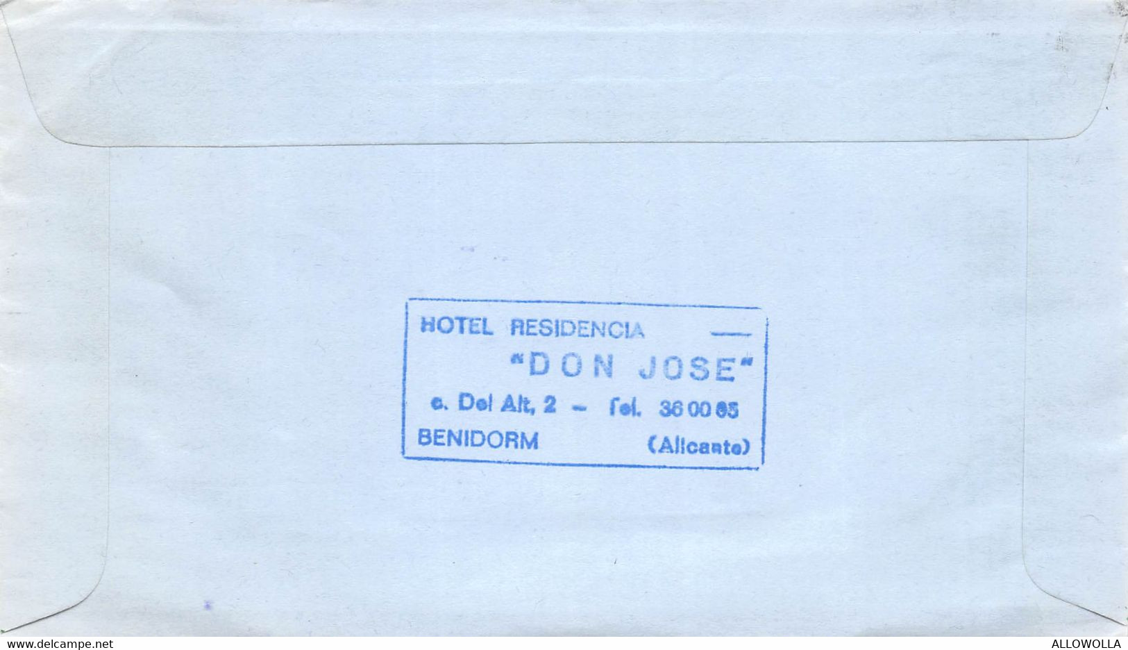 12424" VUELO ESPAÑA-CUBA-MEJICO-AEROGRAMA" SELLO DE GOMA HOTEL DON JOSE-BENIDORM-ALICANTE - Lettres & Documents
