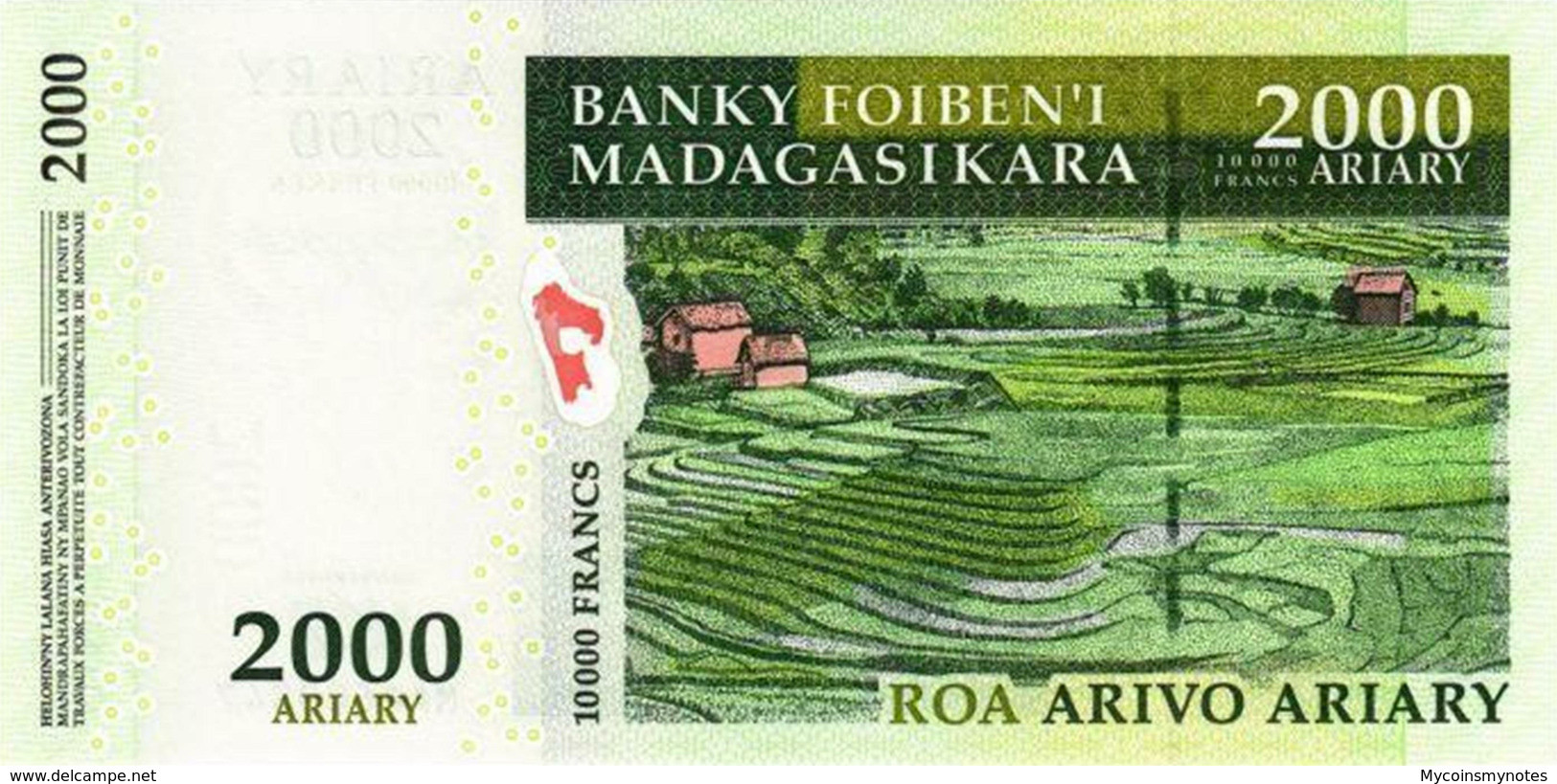 Madagascar, 2000 Ariary, 2007, P93, Commemorative Banknote, UNC - Madagascar