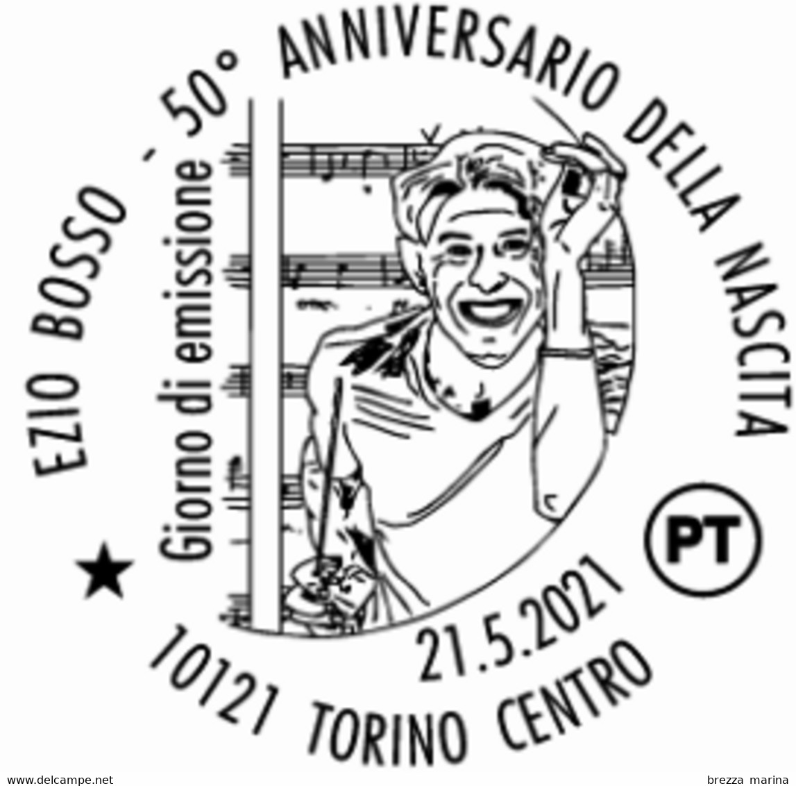 Nuovo - MNH - ITALIA - 2021 - 50 Anni Della Nascita Di Ezio Bosso, Direttore D’orchestra - Ritratto - B - Alfanumrerico - 2021-...:  Nuovi