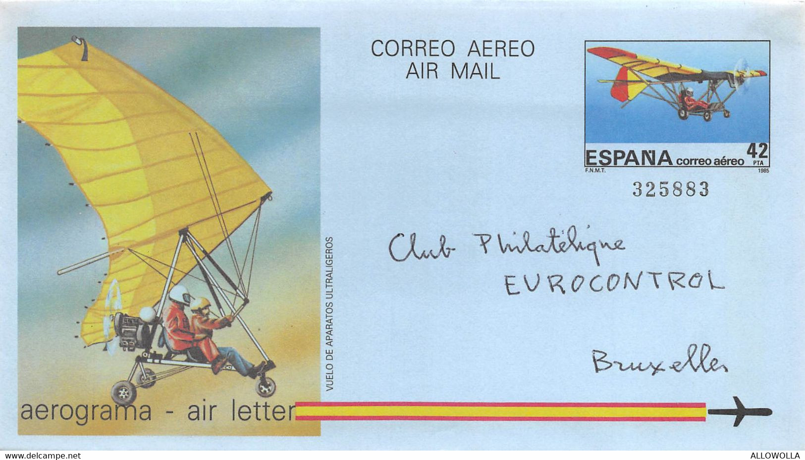 12428" VUELO DE APARATOS ULTRALIGEROS -AEROGRAMA" - Covers & Documents