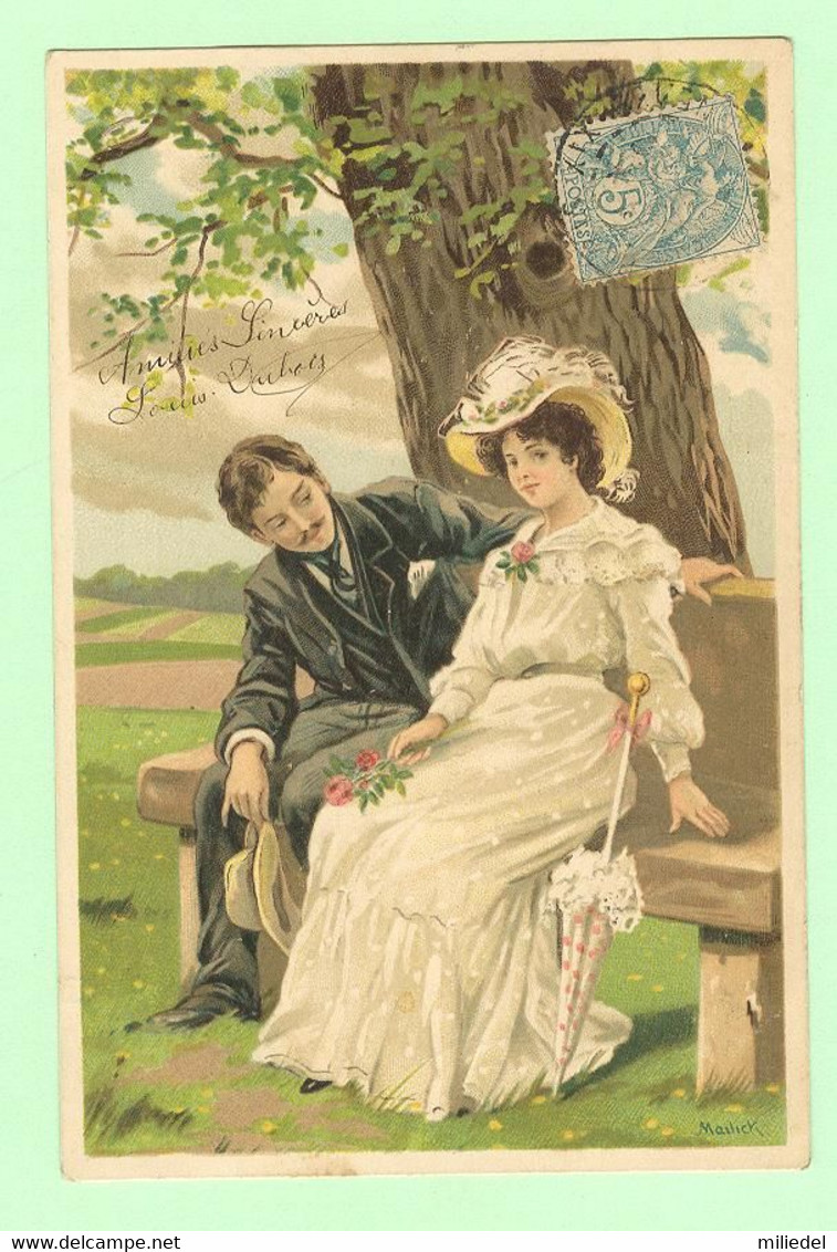 R132 - Illustration Signée MAILICK - Couple, Amoureux - Mailick, Alfred